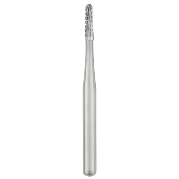 SS White FG #1557 SS (Short Shank) Straight Round End Crosscut Fissure Carbide Bur, Clinic Pack
