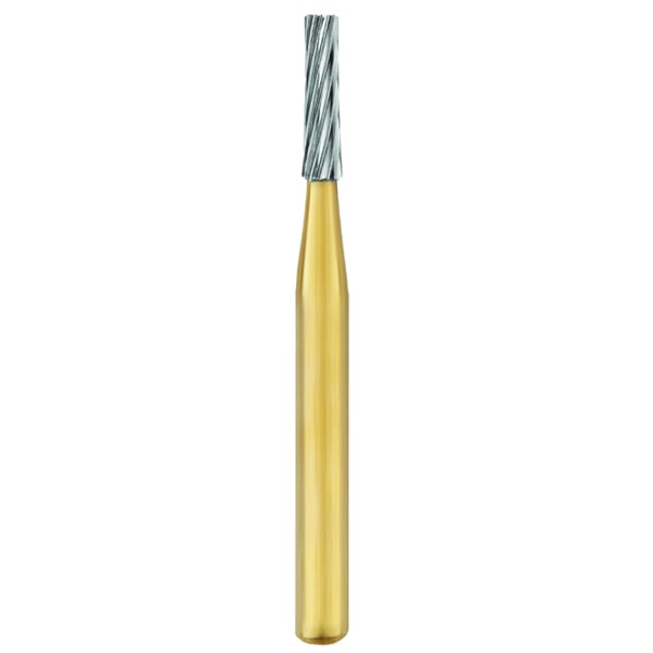 SS White FG #7583, 12 Blade Straight Trimming and Finishing Carbide Bur. Package of 5 Burs