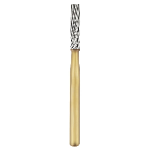 SS White FG #7572, 12 Blade Straight Trimming and Finishing Carbide Bur. Package of 5 Burs