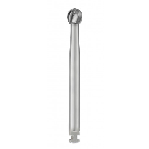 SS White RA #8 SL (surgical length) round carbide bur for slow speed latch, pack of 5 burs