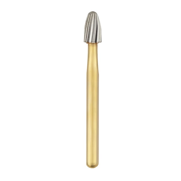 SS White FG #8408 Finishing Carbide Bur, 20 Blade, 5/Pk. Egg shape, Head Diameter: 2.3mm, Head