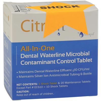 CitriSil Shock Tablets 20/Box. Dental Waterline Microbial Contaminant Control Tablets