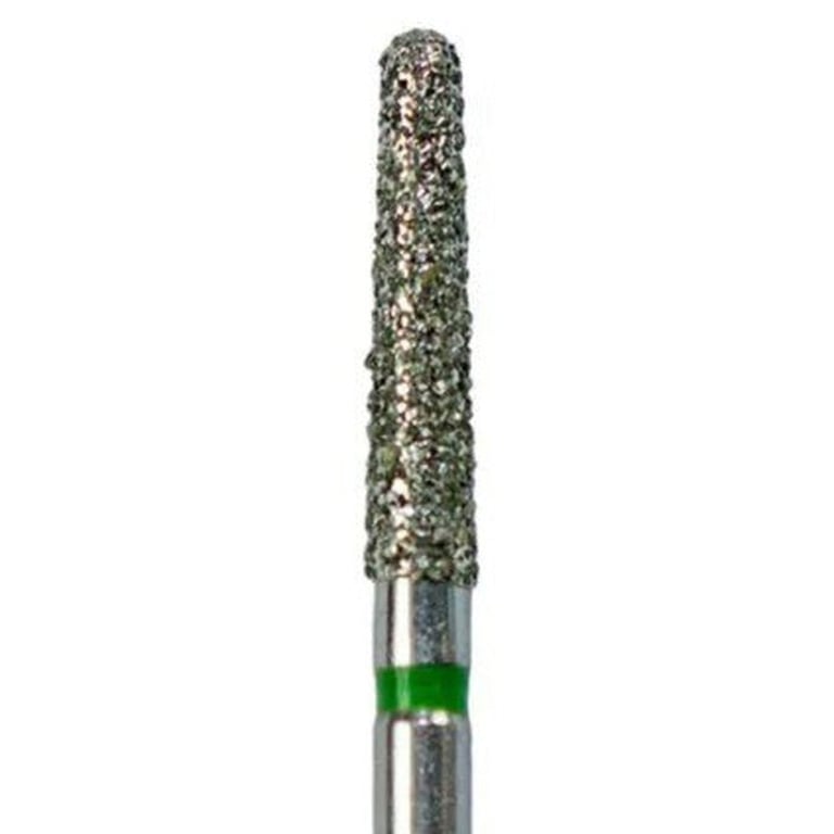 Tempo FG #856L.018 Coarse Grit Round End Taper Diamond Bur, Single Use, Sterile, 25/Pk. Head size