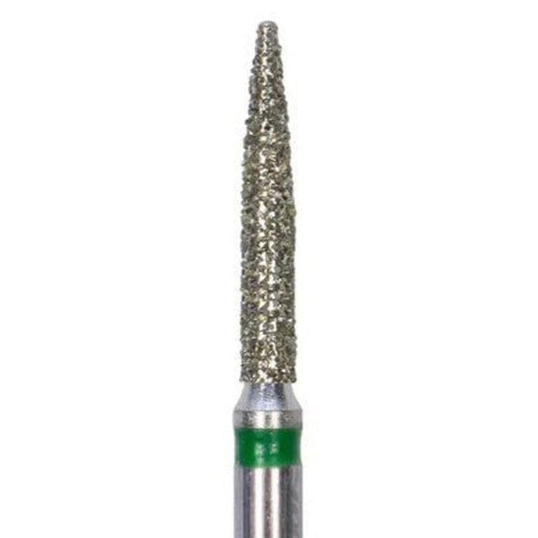 Tempo FG #862.012 Coarse Grit Flame Shaped Diamond Bur, Single Use, Sterile, 25/Pk. Head size