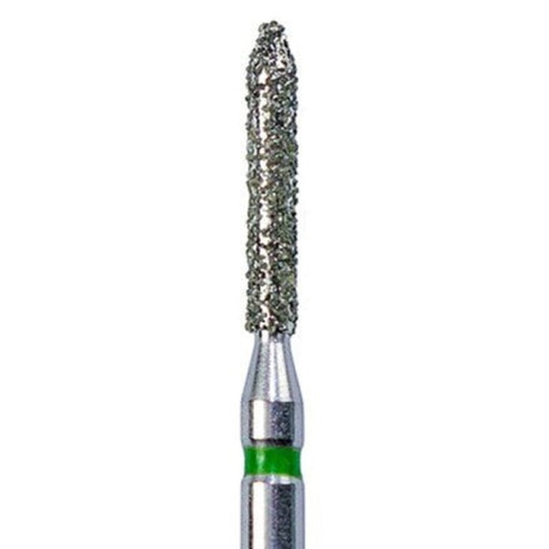 Tempo FG #885.012 Coarse Grit Pointed Cylinder Diamond Bur, Single Use, Sterile, 25/Pk. Head size