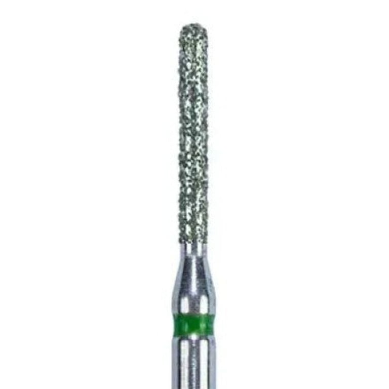 Tempo FG #KS0.010 Coarse Grit Modified Round End Cylinder Diamond Bur, Single Use, Sterile, 25/Pk