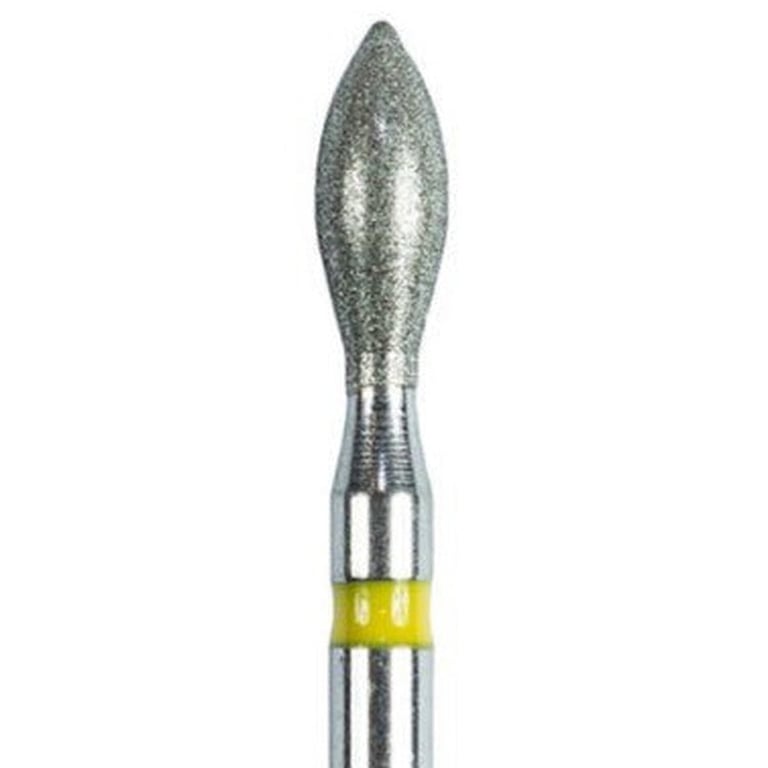Tempo FG #368.023 Super Fine Grit Pointed Football Shaped Diamond Bur, Single Use, Sterile, 25/Pk