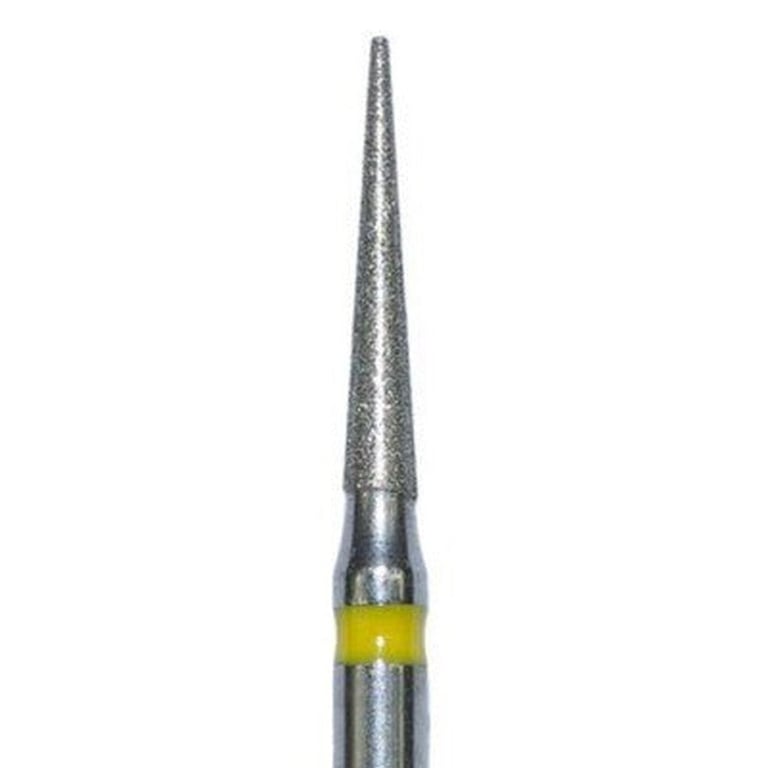Tempo FG #858.014 Super Fine Grit Needle Shaped Diamond Bur, Single Use, Sterile, 25/Pk. Head