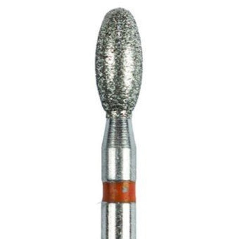 Tempo FG #379.023 Fine Grit Egg Shaped Diamond Bur, Single Use, Sterile, 25/Pk. Head size: 0.23mm