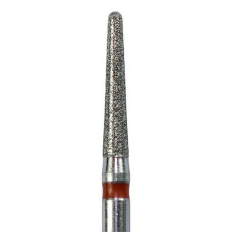 Tempo FG #856.016 Fine Grit Round End Taper Diamond Bur, Single Use, Sterile, 25/Pk. Head size
