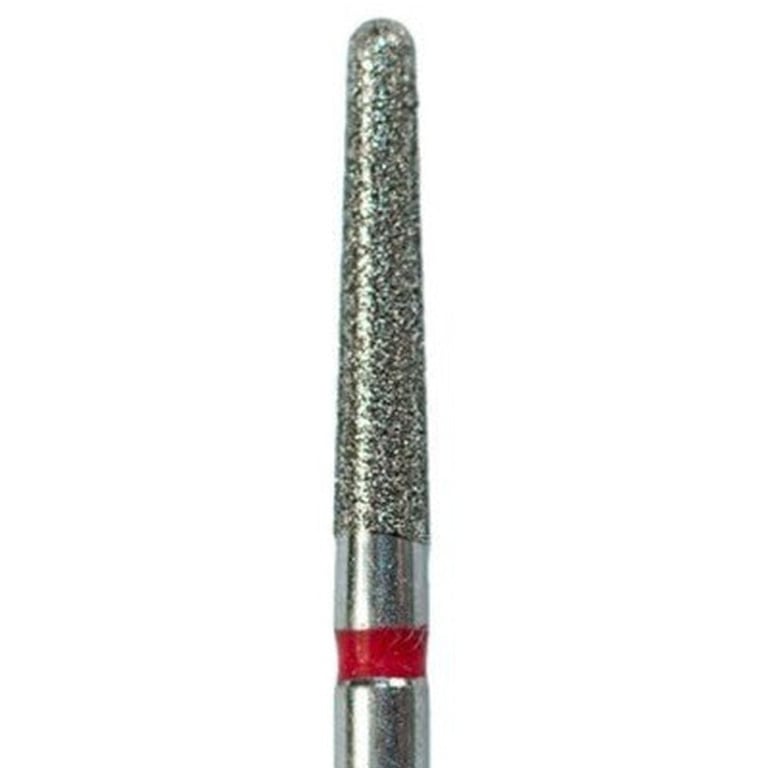 Tempo FG #856.018 Fine Grit Round End Taper Diamond Bur, Single Use, Sterile, 25/Pk. Head size