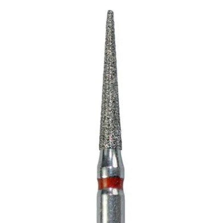 Tempo FG #858.014 Fine Grit Needle Shaped Diamond Bur, Single Use, Sterile, 25/Pk. Head size