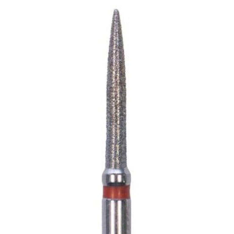 Tempo FG #862.012 Fine Grit Flame Shaped Diamond Bur, Single Use, Sterile, 25/Pk. Head size