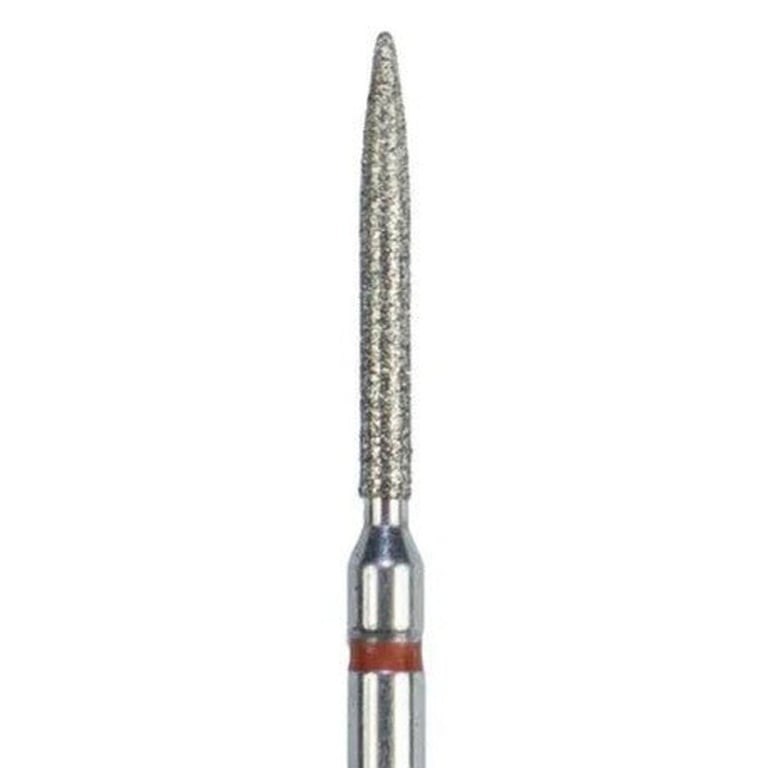 Tempo FG #863.012 Fine Grit Flame Shaped Diamond Bur, Single Use, Sterile, 25/Pk. Head size