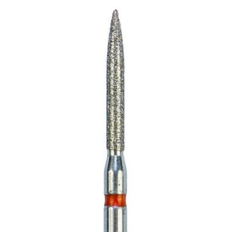 Tempo FG #863.014 Fine Grit Flame Shaped Diamond Bur, Single Use, Sterile, 25/Pk. Head size
