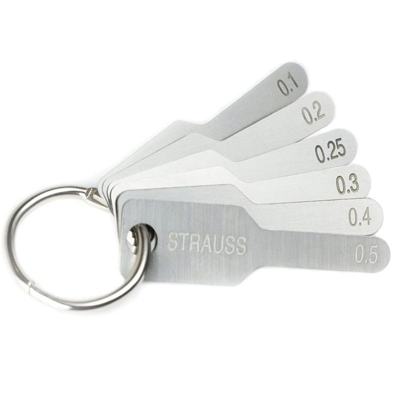 Magic Strip Stainless Steel Orthodontic IPR Six Gauge Set. Includes: 1 x 0.1mm, 1 x 0.2mm, 1 x