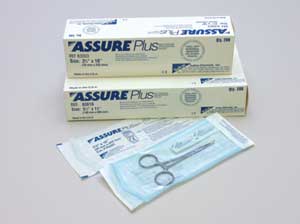 Assure Plus 5.25" x 7.5" Sterilization Pouch with Peel-off Sealing Strips, Dual External Heat