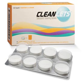 Cleanlets Tartar & Stain Ultrasonic Cleaning Tablets, Neutral pH formulation safe for Instruments