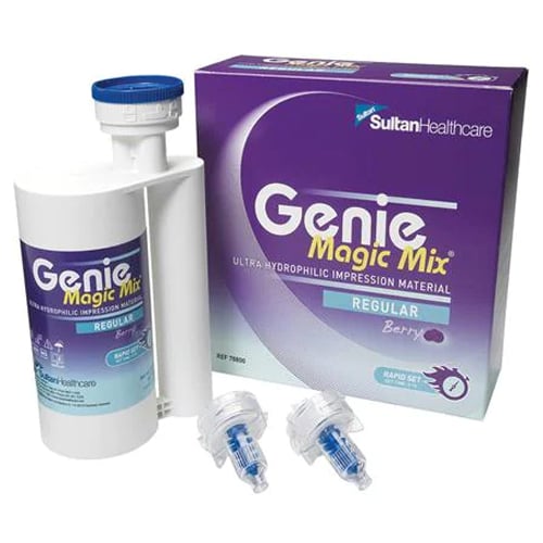 Genie Magic Mix VPS Impression Material - Regular Body Rapid Set (2:10) Berry Flavor, Blue, 1