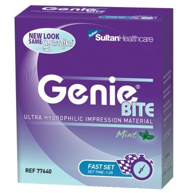 Genie Bite Registration Material, Fast Set, Mint Flavor, 2 x 50 ml Cartridges, 6 Green mixing tips