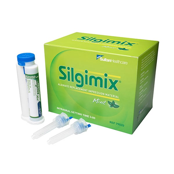 Silgimix Alginate Replacement Impression Material. 8x 50ml 1:1 Redesigned Cartridges. Intraoral