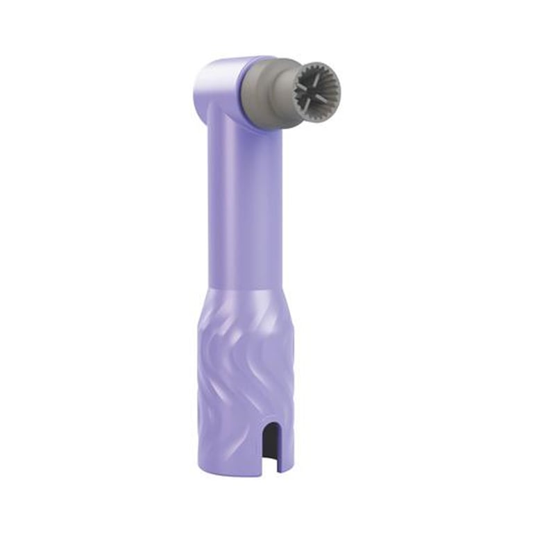 Upgrade Disposable Prophy Angle, Soft Gray Cups, 200/Box. Latex-free. Features a redesigned