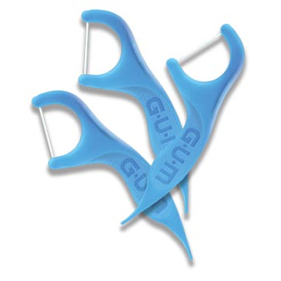 GUM Advanced Care Flosser with Control Grip handle, 48 Packages (with 3 flossers/Pk.) Fresh Mint