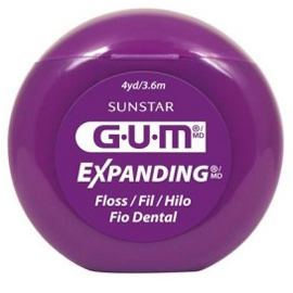 GUM Expanding Dental Floss 4yds, 144/Bx. Premium Floss - Lightly waxed for easy insertion between