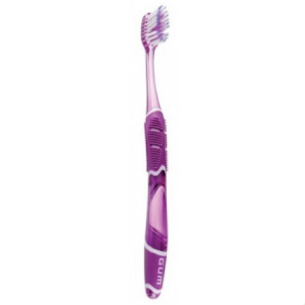GUM Technique Deep Clean Toothbrush - Compact Head, Soft Bristles 12/Pk. Bi-Level, Angled