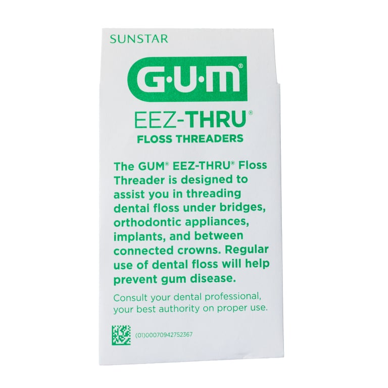 GUM Eez-Thru Dental Floss Threaders, 5 per Envelo