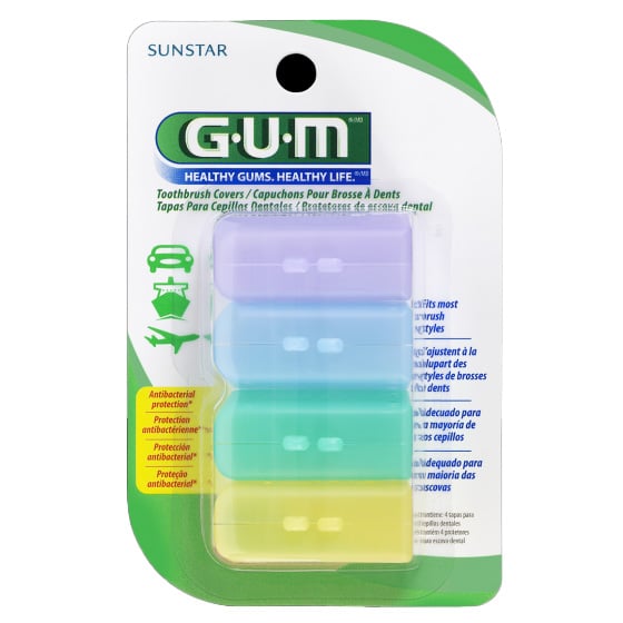 GUM Protect Toothbrush Covers, 4/Pk. Protect any manual toothbrush and helps keep the brush head
