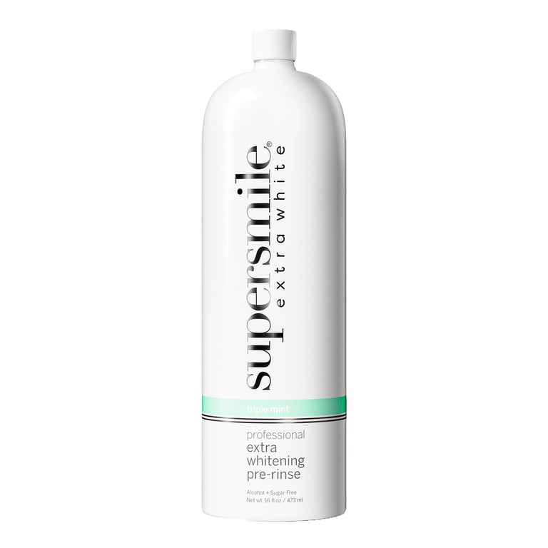 SuperSmile Professional Extra Whitening Pre-Rinse, 16Oz., Triple Mint, Single Bottle. Delivers