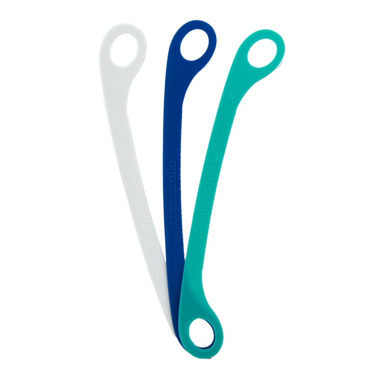 SuperSmile Ripple Edge Tongue Cleaner, Assorted Colors, 3/Pk. The ripple edge tongue cleaner