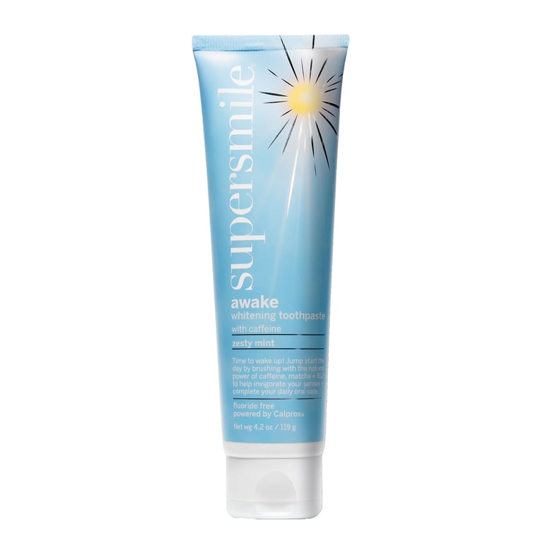 SuperSmile Fluoride-Free Awake Caffeine Professional Whitening Toothpaste, Zesty Mint, 4.2Oz