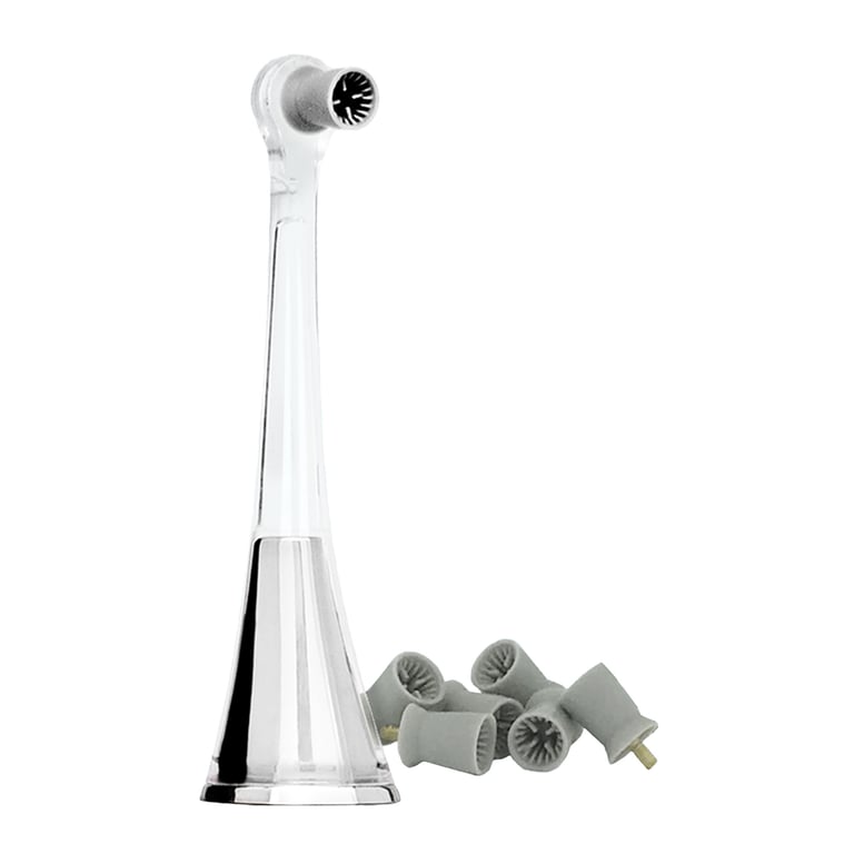 SuperSmile Zina45 Sonic Pulse Toothbrush Replacement Polishing Head, Silver, 1/Pk. Includes: 6