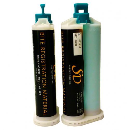 Supply Doc Bite Registration Material, regular set unflavored light blue, 2 - 50 ml cartridges & 6