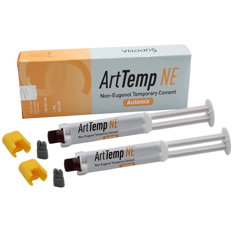 ArtTemp NE Non-Eugenol Temporary Cement Kit, 1/Pk. Includes: 2 x 10g automix syringe, 2 x eco