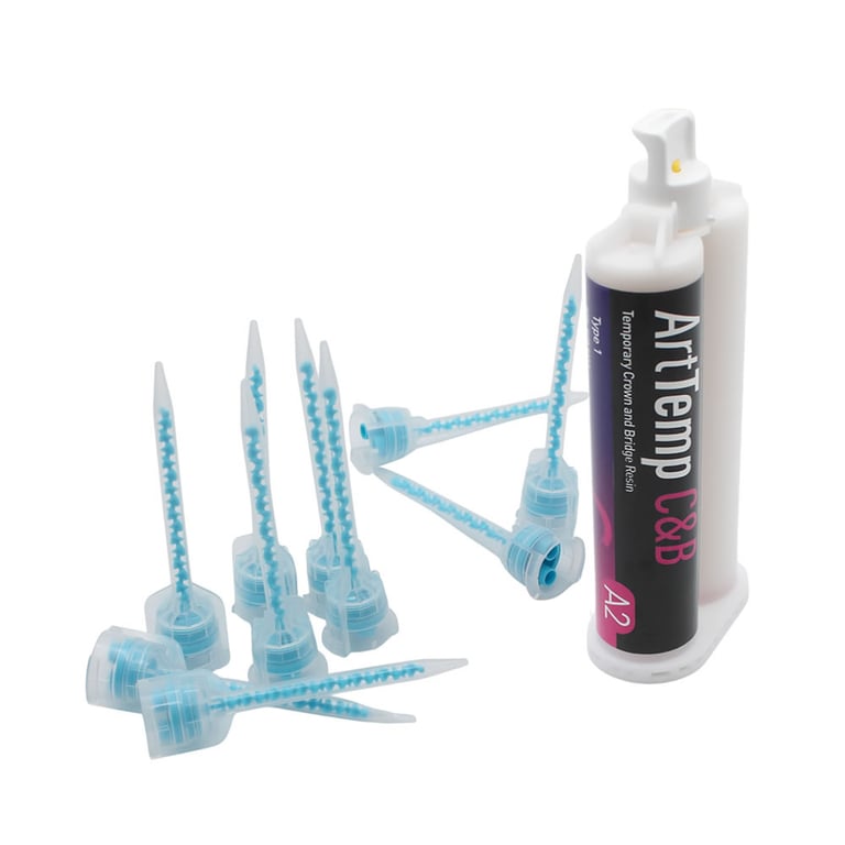 ArtTemp C&B Bis-Acrylic Temporary Crown & Bridge Resin, Self-Cure, Shade A2, 50ml Cartridge, 1/Pk