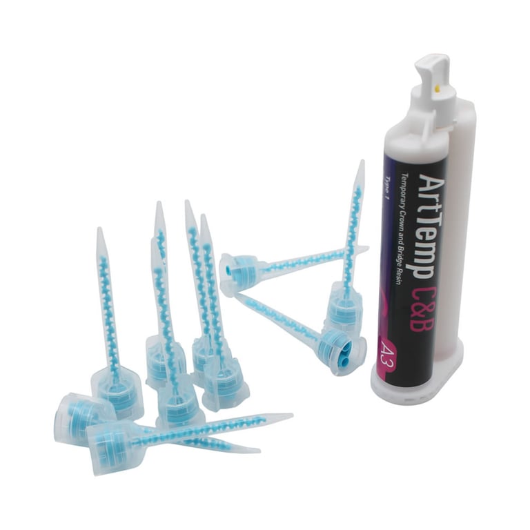 ArtTemp C&B Bis-Acrylic Temporary Crown & Bridge Resin, Self-Cure, Shade A3, 50ml Cartridge, 1/Pk