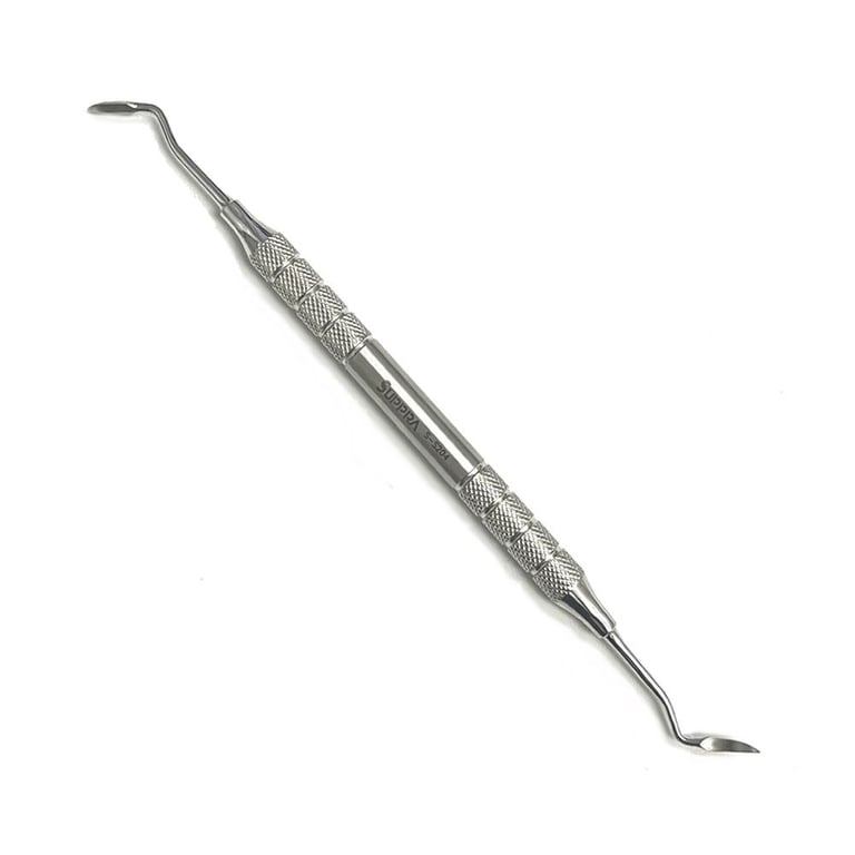 SUPPRA Double-ended 204 Series Hygienist Scaler, 5/16" Stainless Steel Handle, 1/Pk. Curved sickle