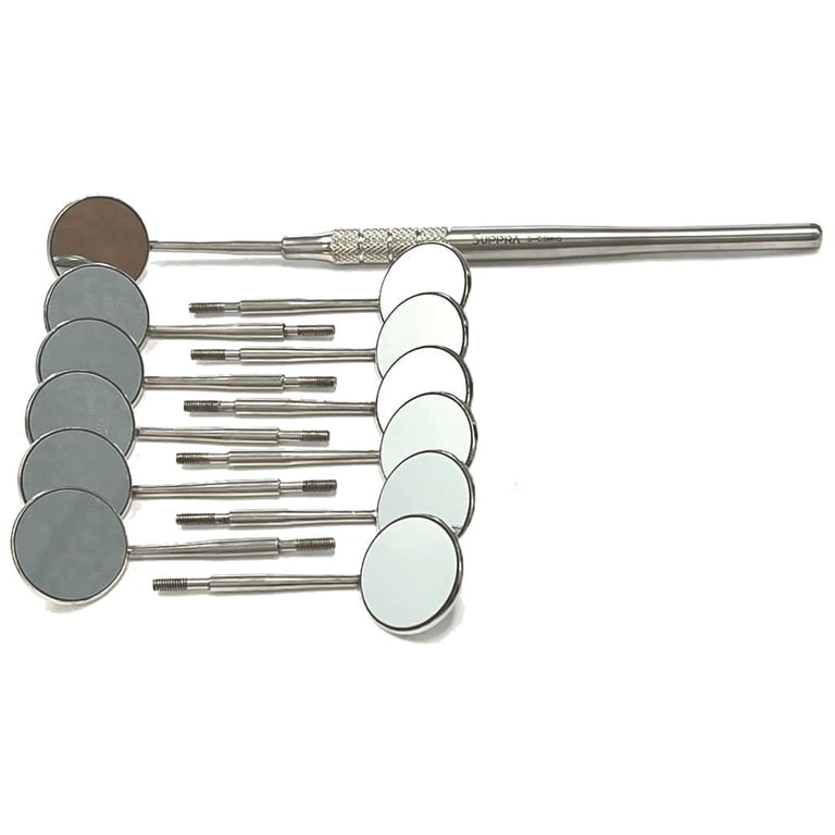 SUPPRA #5 Metal Mirror Head, Cone Socket Front-Surface, 12/Box. Includes #24 round single-end