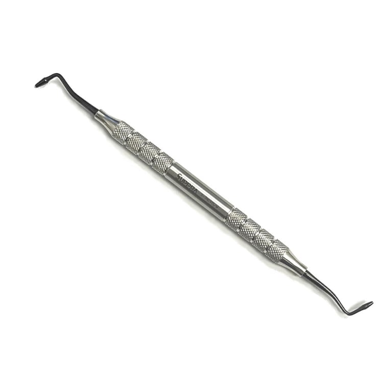 SUPPRA Small/Medium Double End Posterior Composite Placement Instrument, 6S Satin Steel Handle
