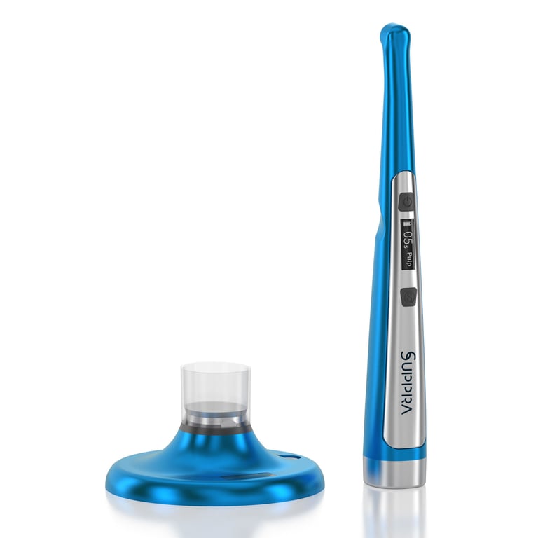 SUPPRA G5 Cordless LED Curing Light, Stainless Steel, Blue, 1/Pk. Includes accessories: 1 eye
