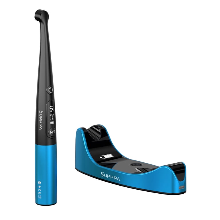 SUPPRA G6 Cordless LED Curing Light, Stainless Steel, Black/Blue, 1/Pk. Includes accessories: 1