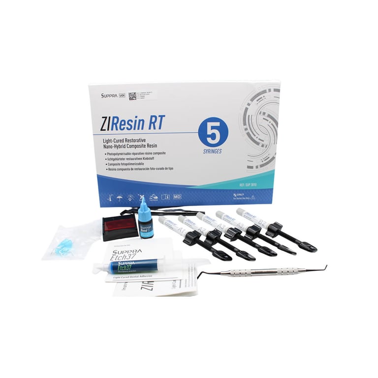 ZIResin RT Light-Cured Restorative Nano-Hybrid Composite Resin, 4gm Syringe Kit. Includes: 1 x 4gm
