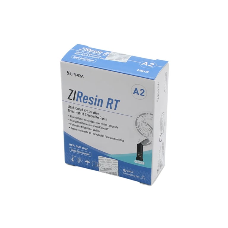 ZIResin RT Restorative Nano-Hybrid Composite Resin, Light-Cure, Shade A2, 0.25gm Capsule, 20/Pk