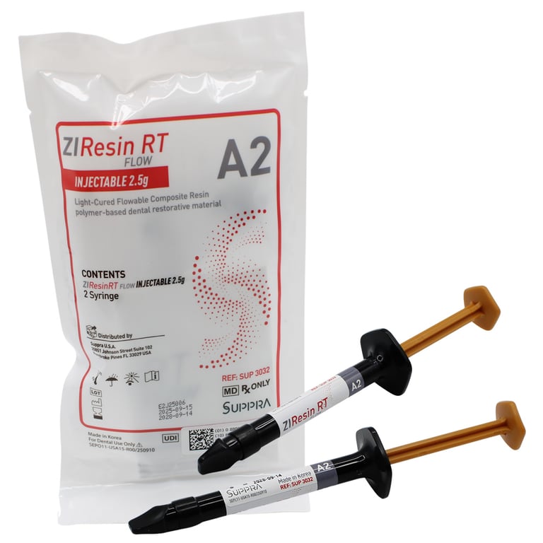 ZIResin RT Injectable Flowable Light-Cured Composite Resin, Shade A2, 2.5gm Syringe, 2/Pk