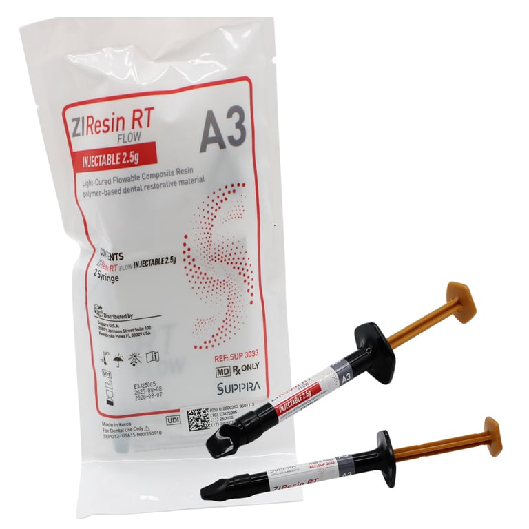 ZIResin RT Injectable Flowable Light-Cured Composite Resin, Shade A3, 2.5gm Syringe, 2/Pk