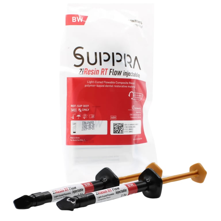 ZIResin RT Injectable Light-Cure Flowable Composite, Shade BW, 2.5g, 2/Pk. Stacks and holds its