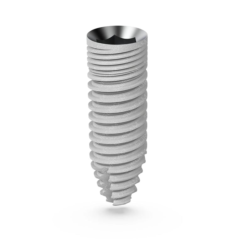 Surcam C-Type Implant, 4.2 x 13 mm, 2.43 mm Internal Hex, 1/Pk. Includes abutment screw